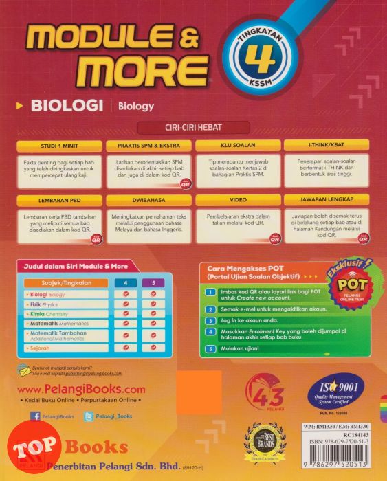 [TOPBOOKS Pelangi] Module & More Biologi Tingkatan 4 KSSM Dwibahasa (2