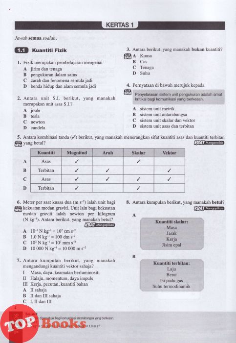 [TOPBOOKS Pan Asia] 1202 Bank Soalan Fizik Tingkatan 4 KSSM (2022)