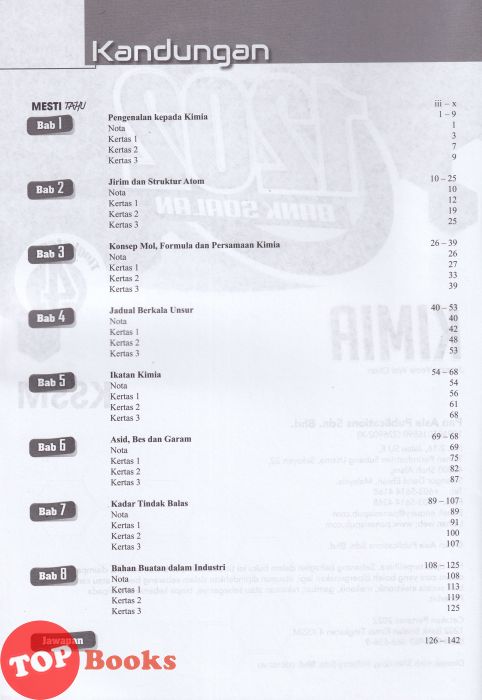 [TOPBOOKS Pan Asia] 1202 Bank Soalan Kimia Tingkatan 4 KSSM (2022)