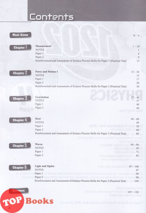 [TOPBOOKS Pan Asia] 1202 Question Bank Physics Form 4 KSSM (2022)