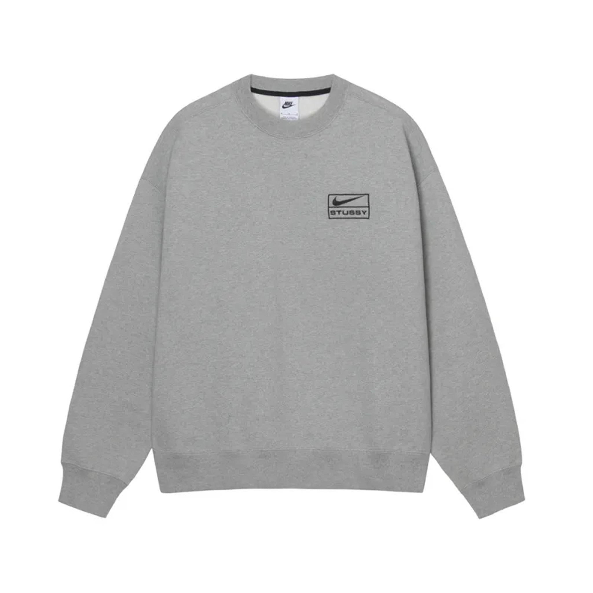 Nike x Stussy Fleece Crewneck - Dark Heather Grey | Points Streetwear ...