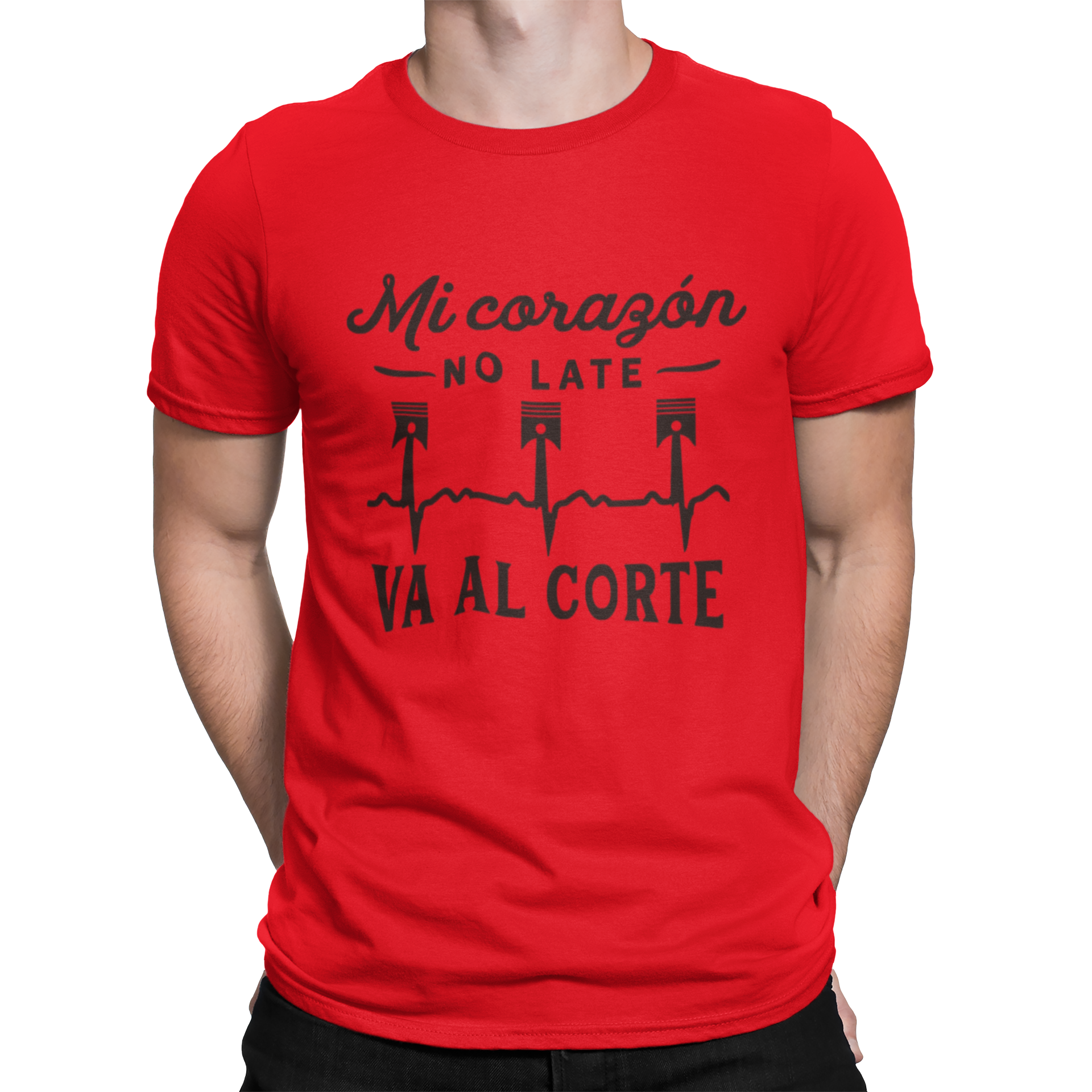 Camiseta Mi corazón no late va al corte