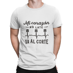 camiseta mi corazon no late va al corte frase racing camiseta de coches pistones