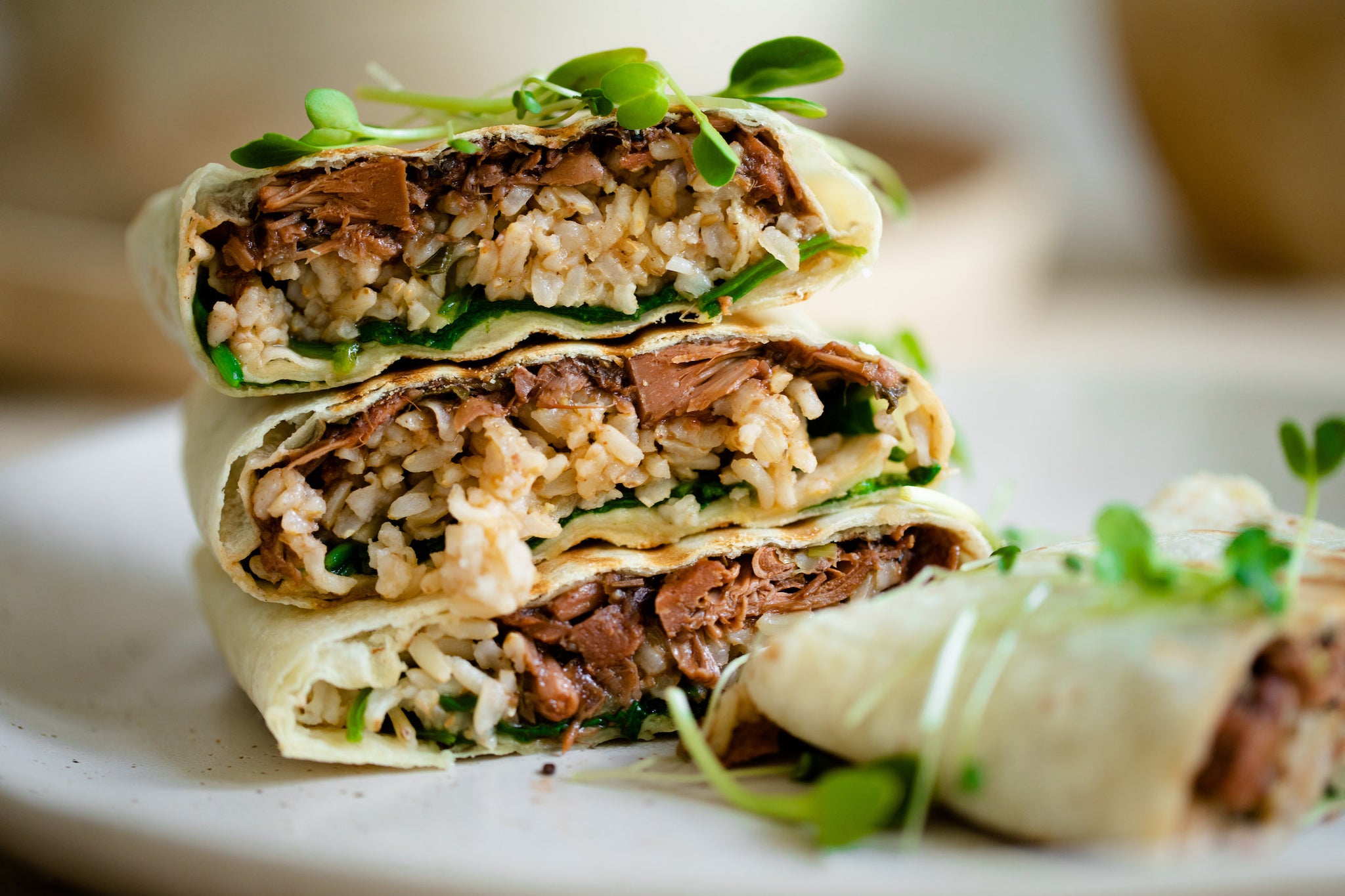 Teriyaki Jackfruit Burritos