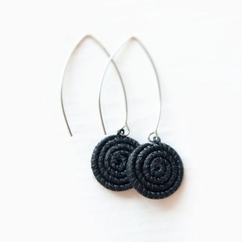 Modern Weaving Spiral Hoop Earrings