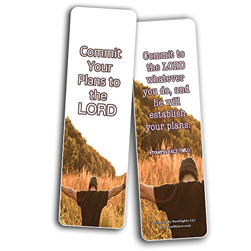 Scriptures Bookmarks - Bible Verses about Trusting God (30 Pack) - Well Designed and Easy To Memorize Bible Verses - Christmas Stocking Stuffers Birthday Assorted Bulk Pack