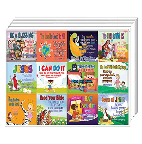 Inspirational Christian Stickers for Kids (5-Sheet) - Stocking Stuffer ...