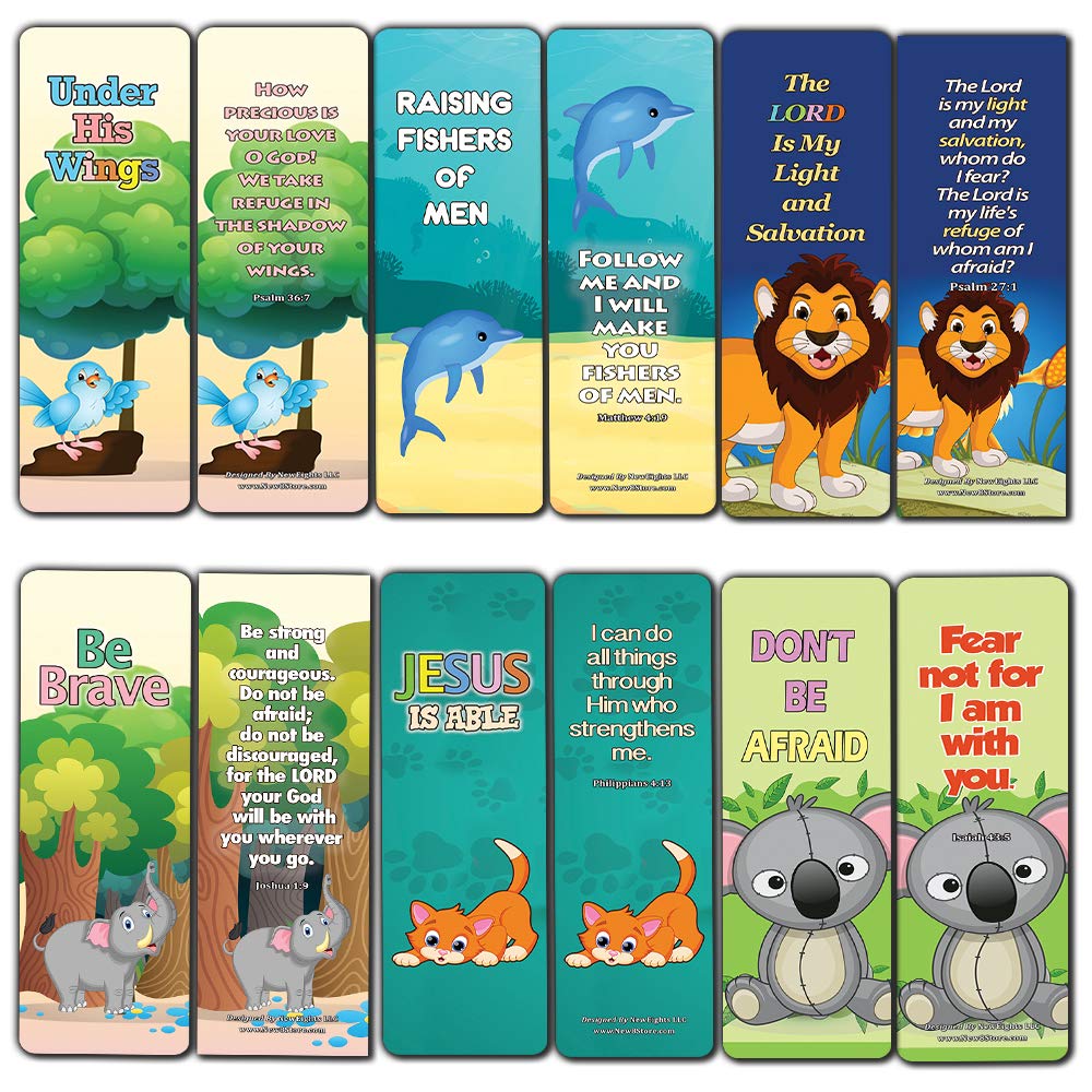 encouraging bible verses bookmarks for kids animal series 1 new8store