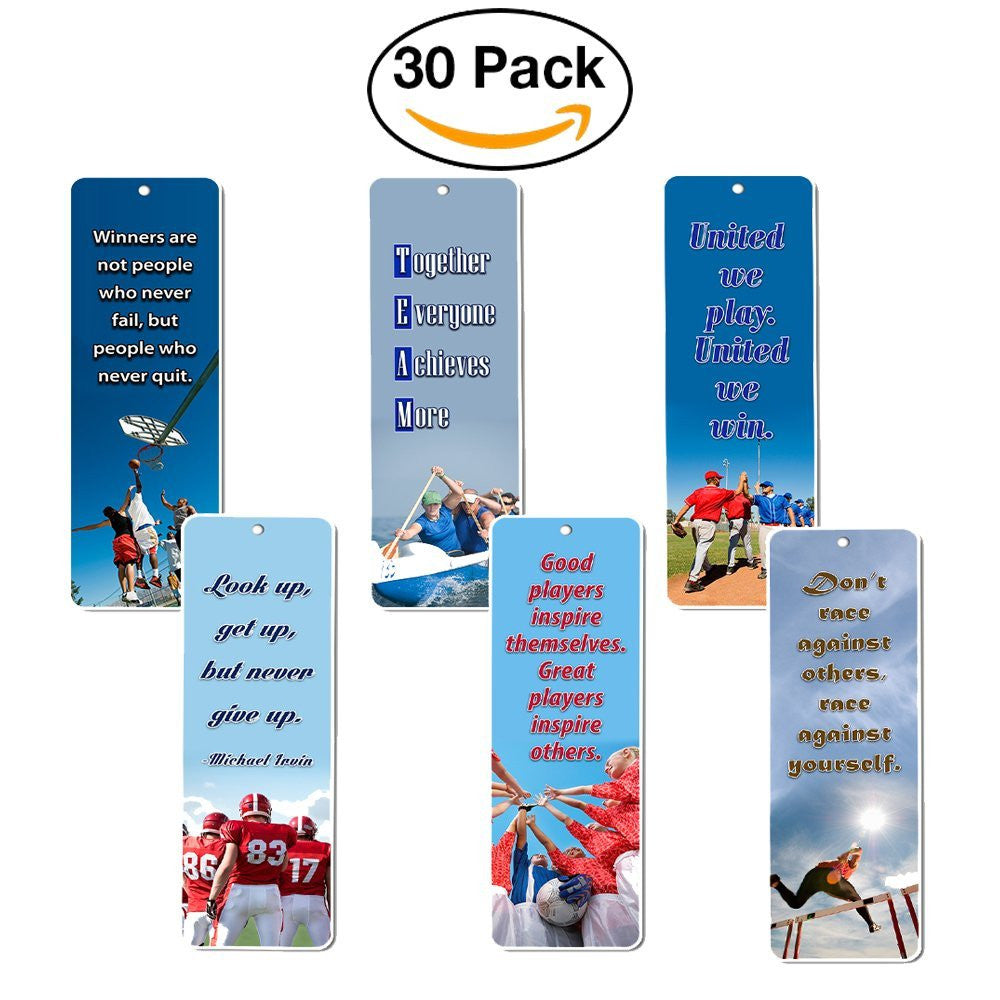 Neweights Sports Inspirational Quotes Bookmark Set 30 Pack