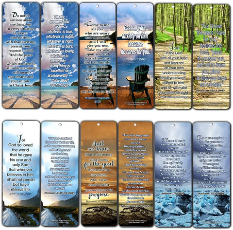 Trusting God And Not Worrying Religious Christian Bookmarks (30-Pack) –  New8Store