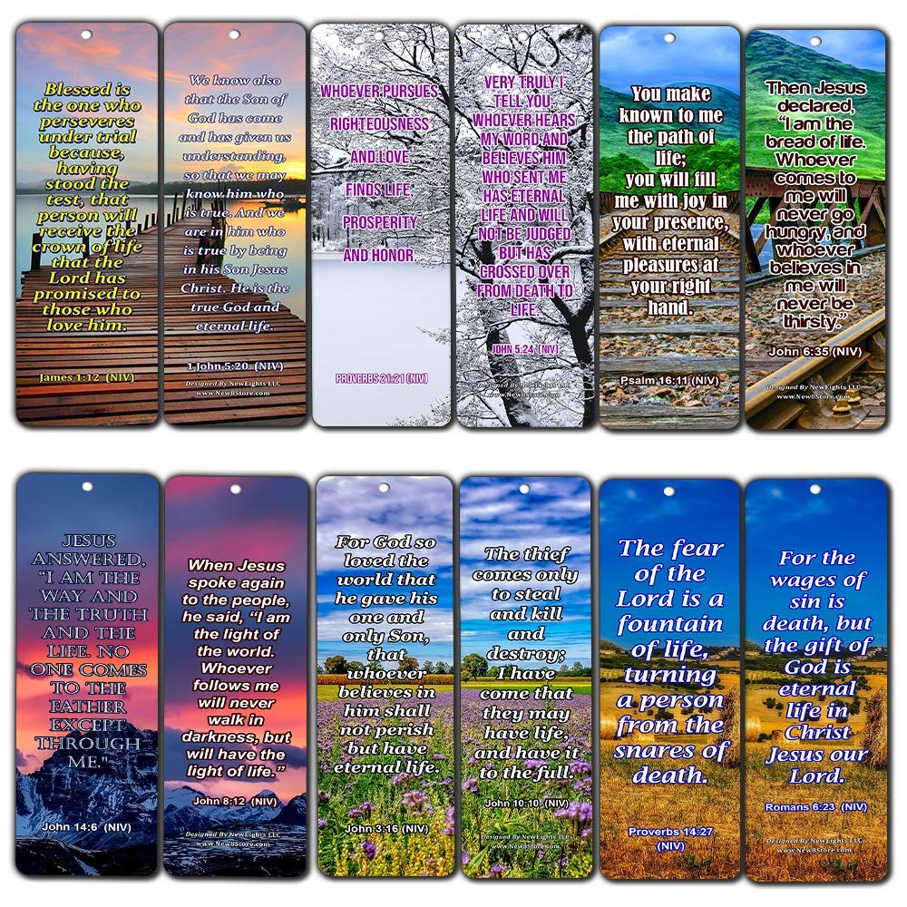 life bible verses bookmarks niv new8store