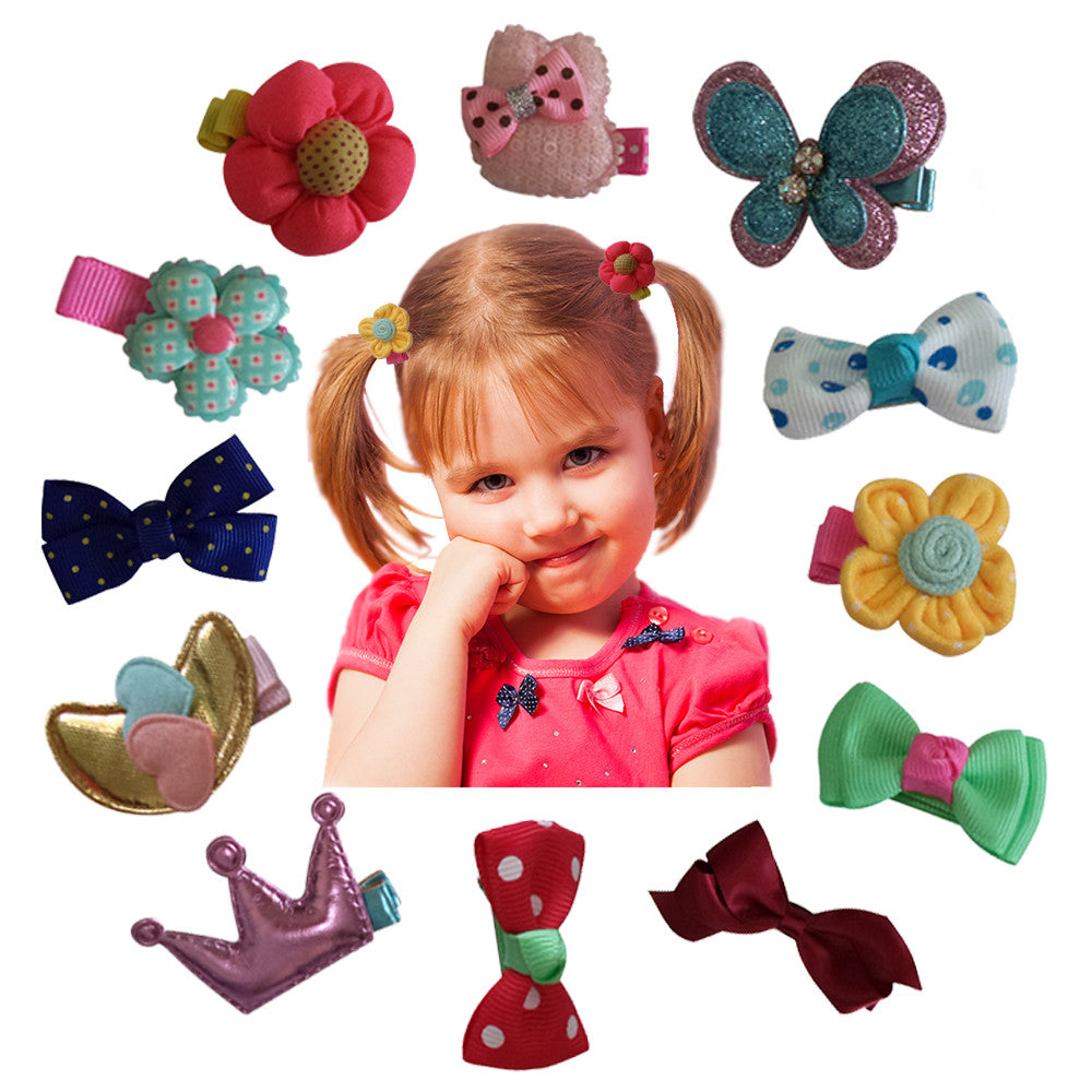 Hair Clips Barrettes Assorted Ribbon Bows Style C Series New8store 2176