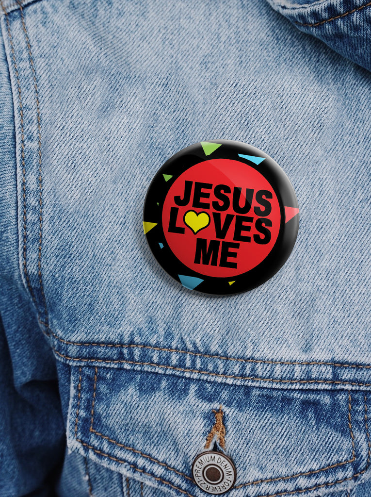 Christian Pinback Buttons Jesus Loves Me 10 Pack Large 225 Vbs New8store