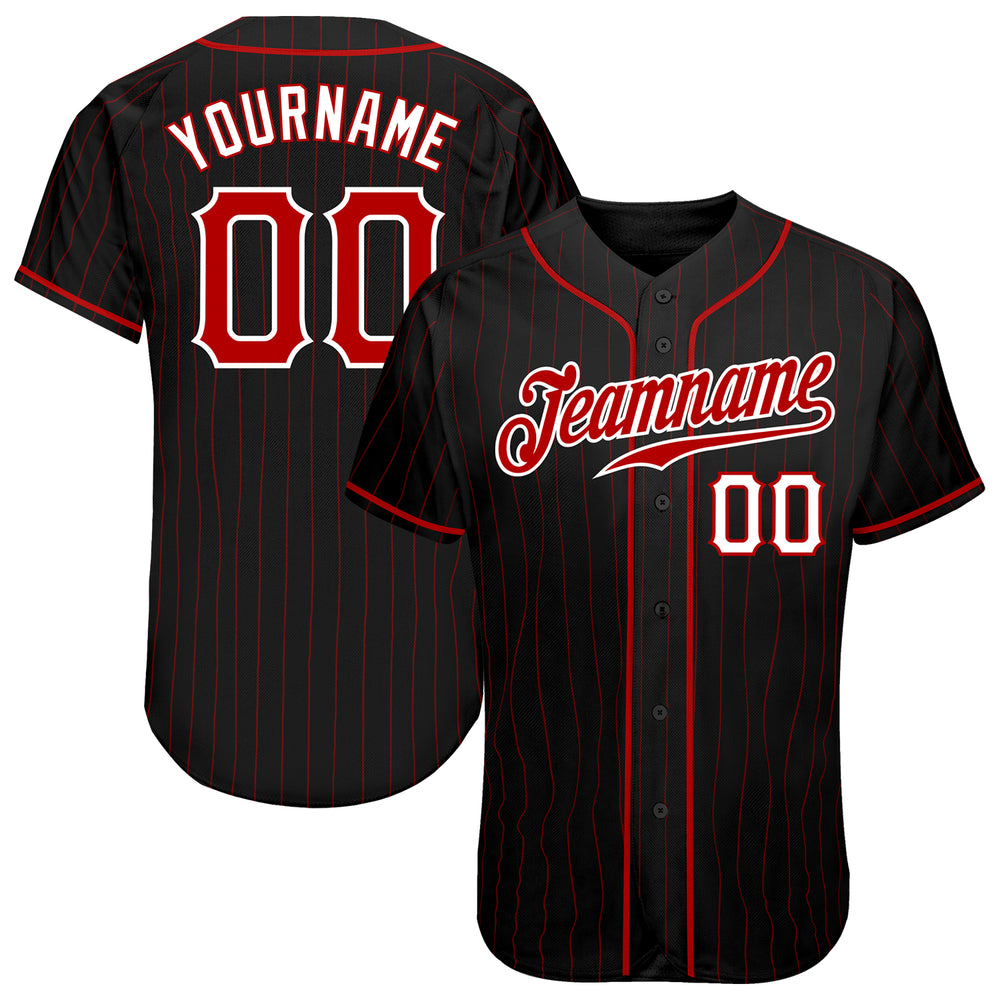 Custom Black Pinstripe Baseball Jerseys – CustomJerseysPro