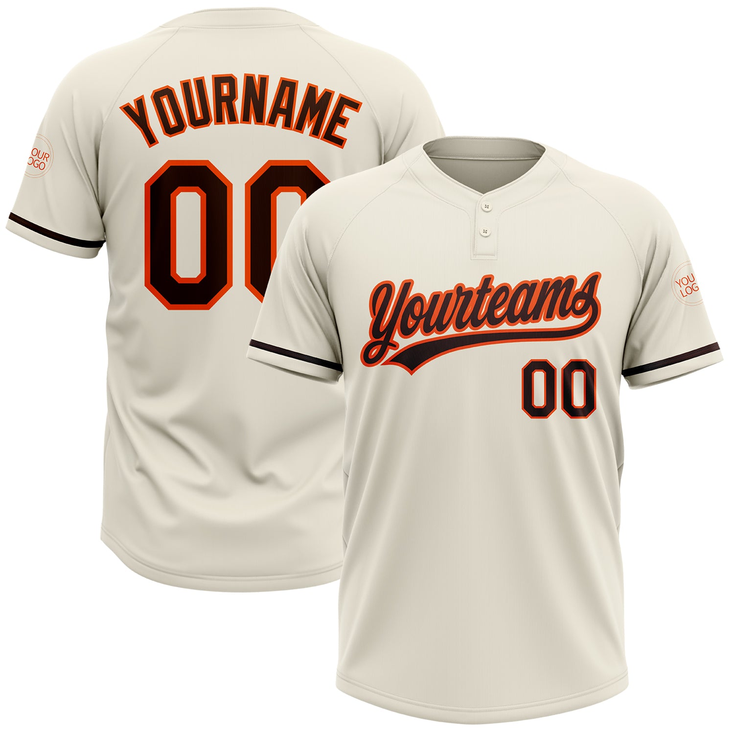 Cheap Custom Light Blue Orange-White Two-Button Unisex Softball Jersey Free  Shipping – CustomJerseysPro