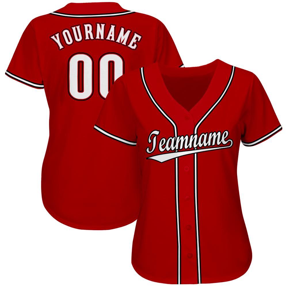 black and red baseball jersey