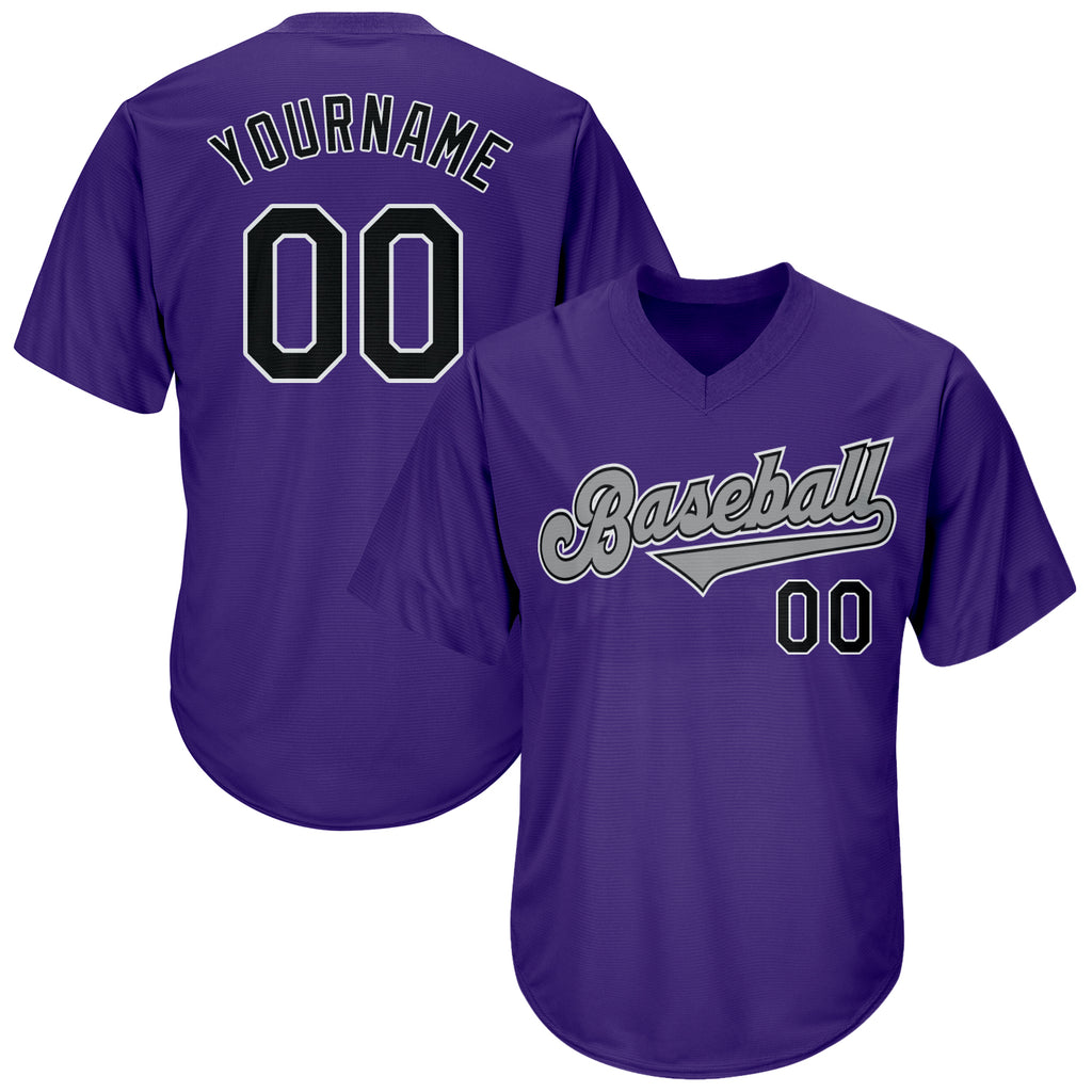 Sale Build Gray Baseball Authentic Purple Throwback Shirt Black ...