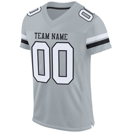 Custom Silver Football Jerseys Women's Men's Youth – CustomJerseysPro