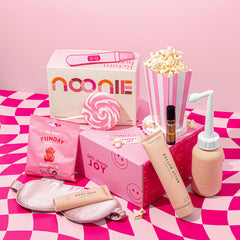 Rhiannon motherhood kit featuring noonie postpartum care kit and its cooling padsicles