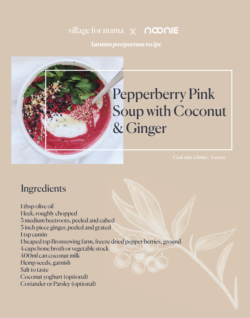 Postpartum recipe - Pepperberry Pink Soup