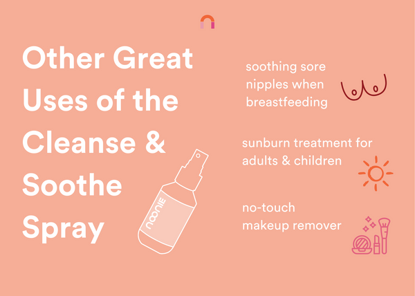 Other uses of Noonie Cleanse & Soothe Spray