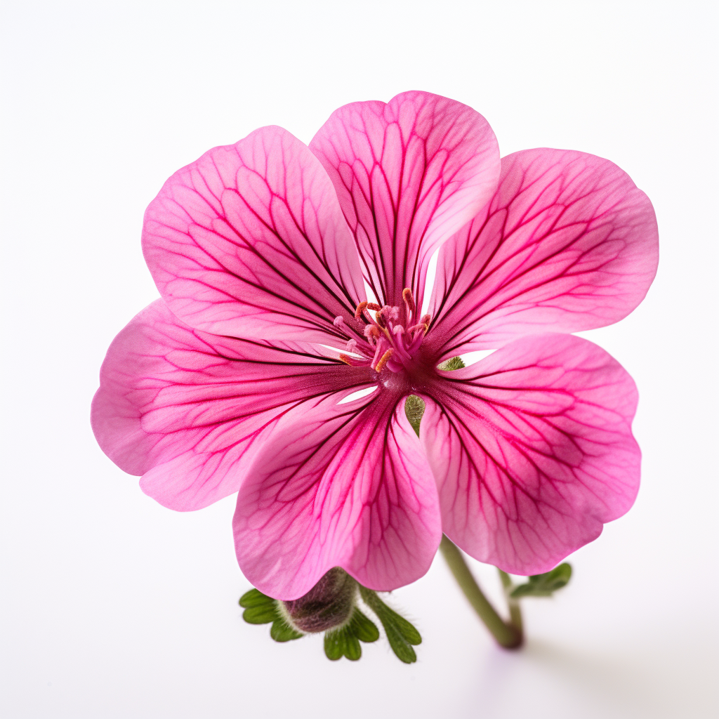nadia9495_pink_geranium_flower_white_background_ultra_photoreal_0481d23c-1790-43ed-abc8-931a491b612a
