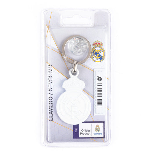 Real Madrid White Crest Keyring