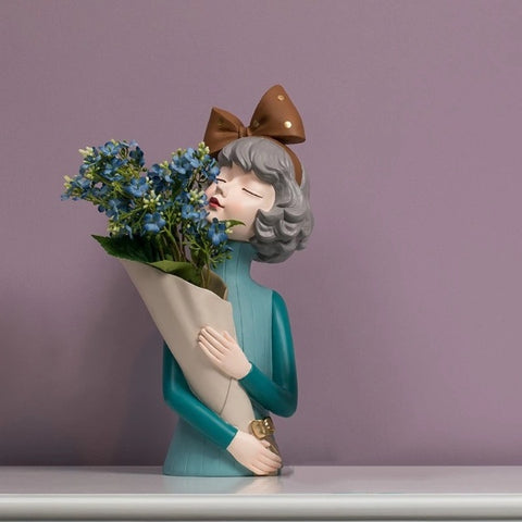 Gorgeous Girl Sculpture Vase