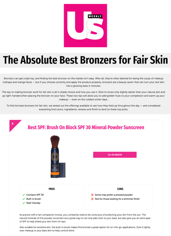 Brush On Block - US Weekly - Absolute Best Bronzers for Fair Skin