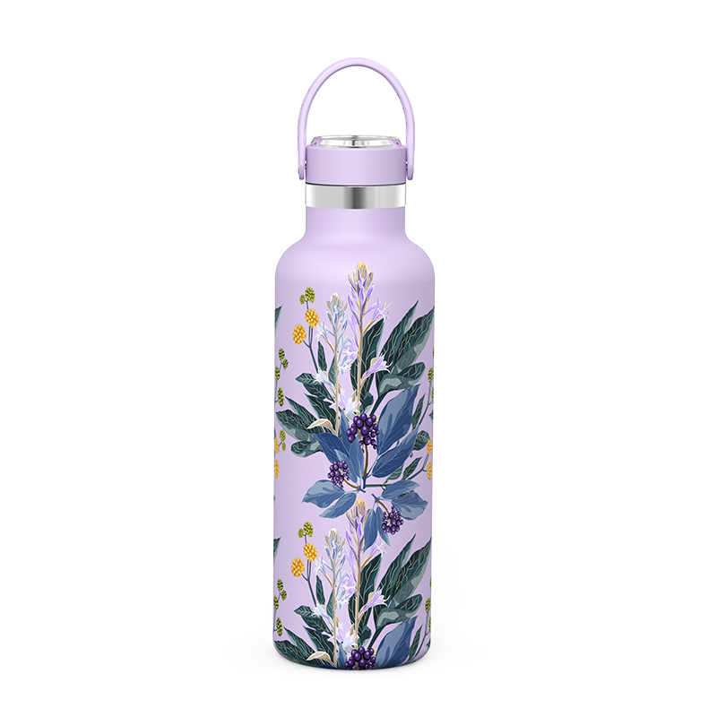 Pastel Flowers beautiful design pattern water bottle – Create and Drink
