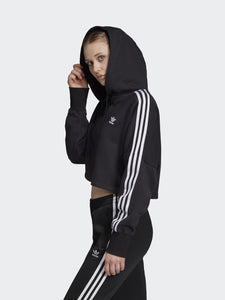 adidas cropped hoodie black and white