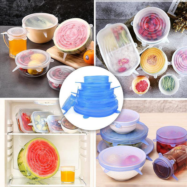 Reusable Silicone Lids - Set of 6 or 12 0