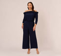 Plus Size Signature Blouson Jumpsuit In Navy