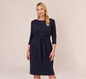 Tall Plus Size 3/4 Sleeves Crew Neck Sheath Sheath Dress