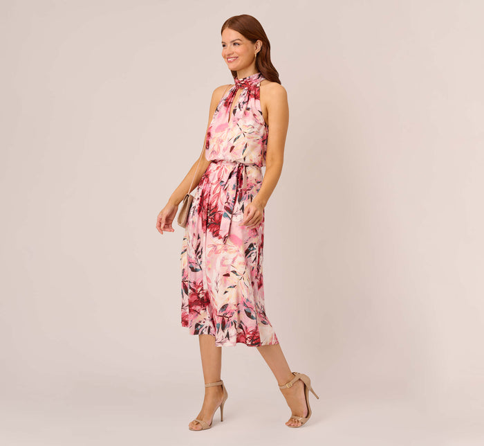 Homewood {Color} Floral Print Halter Neck Maxi Dress