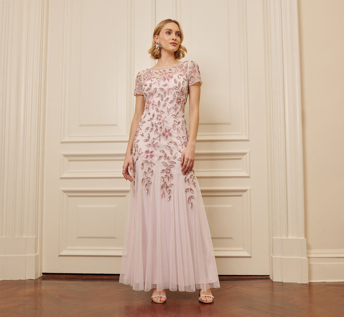 Embellished Godet Gowns Adrianna Papell