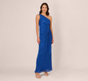 Tall Draped Mesh Pleated One Shoulder Mermaid Dress