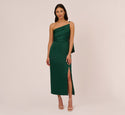 Tall Sheath Grecian Draped Pleated One Shoulder Sheath Dress/Evening Dress