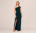 Cutout Fitted Slit Side Zipper Jersey One Shoulder Sheath Sheath Dress/Evening Dress