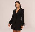 Cocktail Button Closure Pocketed Long Sleeves Dress