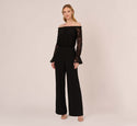 Long Sleeves Off the Shoulder Vintage Jumpsuit