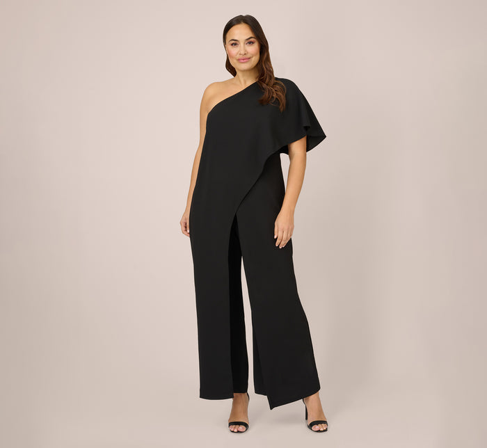 One Shoulder Jumpsuits  Adrianna Papell (Sleeved, Cape, Pintucked-Top &  more)