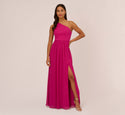 One Shoulder Asymmetric Pleated Bridesmaid Dress/Party Dress