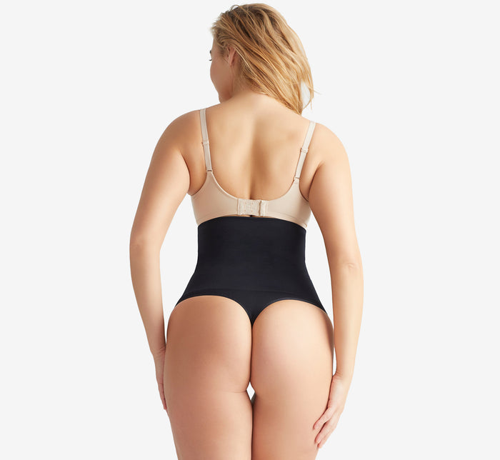 Cooling Fx High Waist Shaping Thong In Black