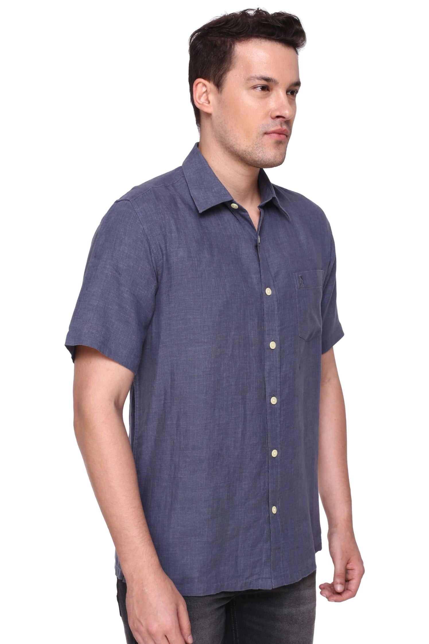 Zinc Half Sleeve Linen Shirt – Burnt Umber - Premium Men's Smart Casual ...