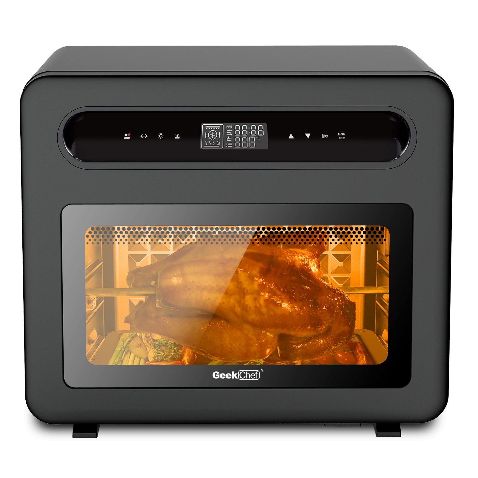 Geek Chef Steam Air Fryer Toast Oven Combo, Black