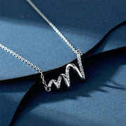 For Friend - S925 You Will Always be My No Matter What No Matter Where Forever Friend Wave Necklace