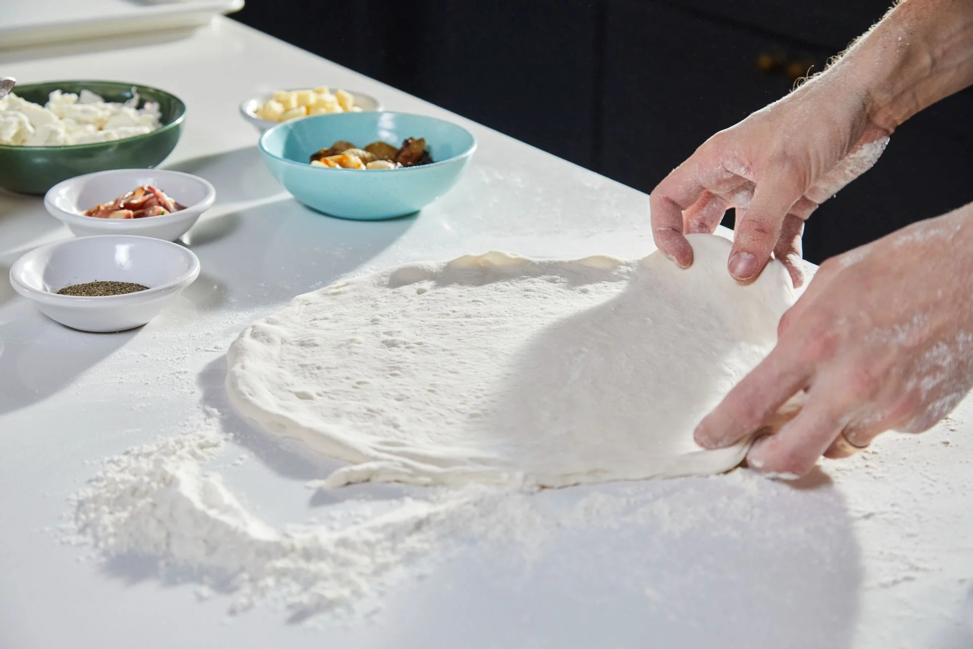 Pizza à la purée de pommes de terre façon Joël Robuchon