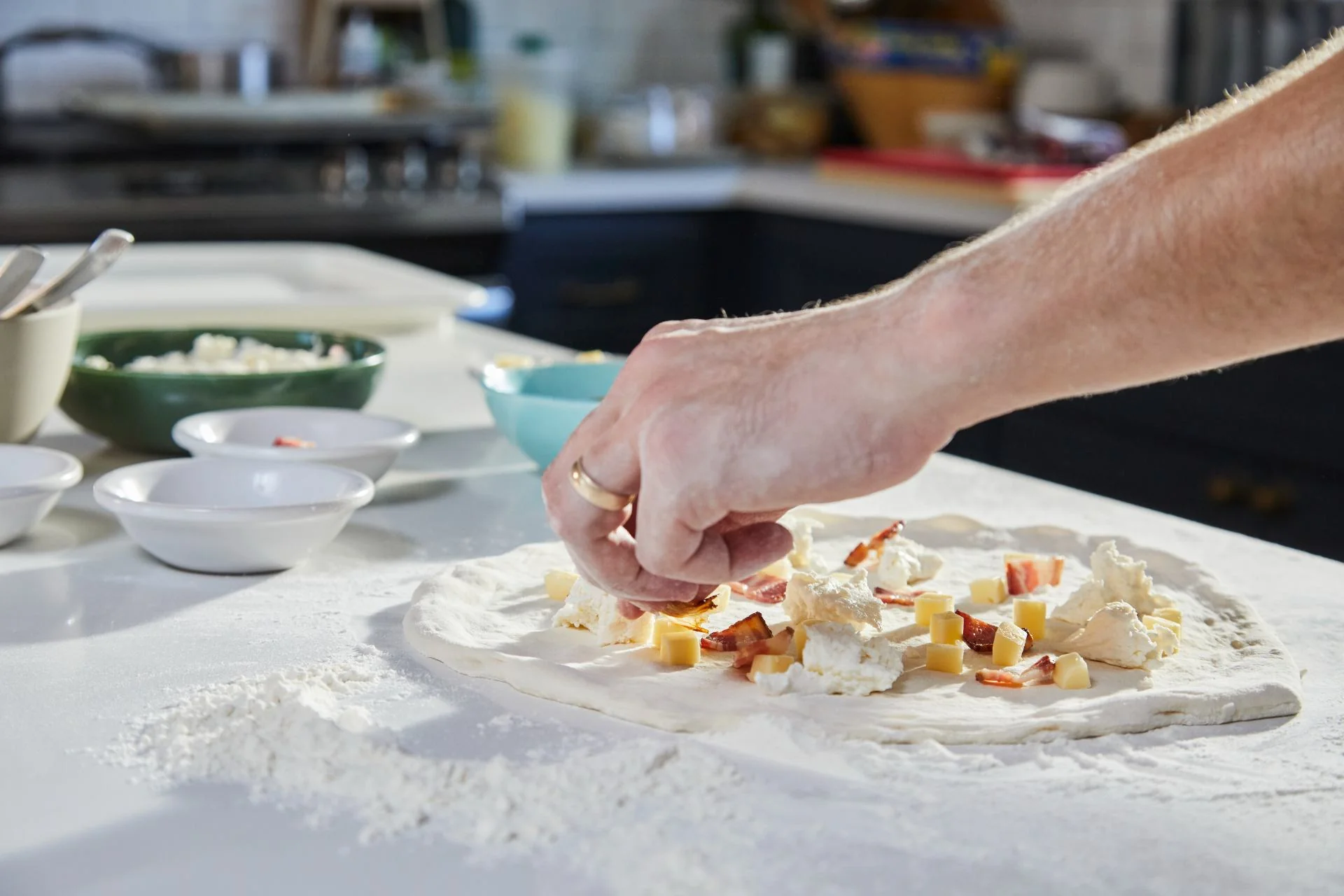 Pizza à la purée de pommes de terre façon Joël Robuchon