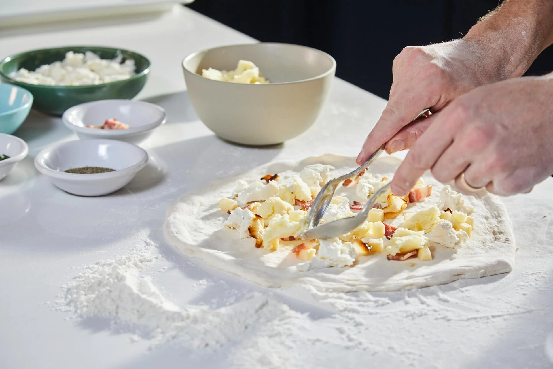 Pizza à la purée de pommes de terre façon Joël Robuchon